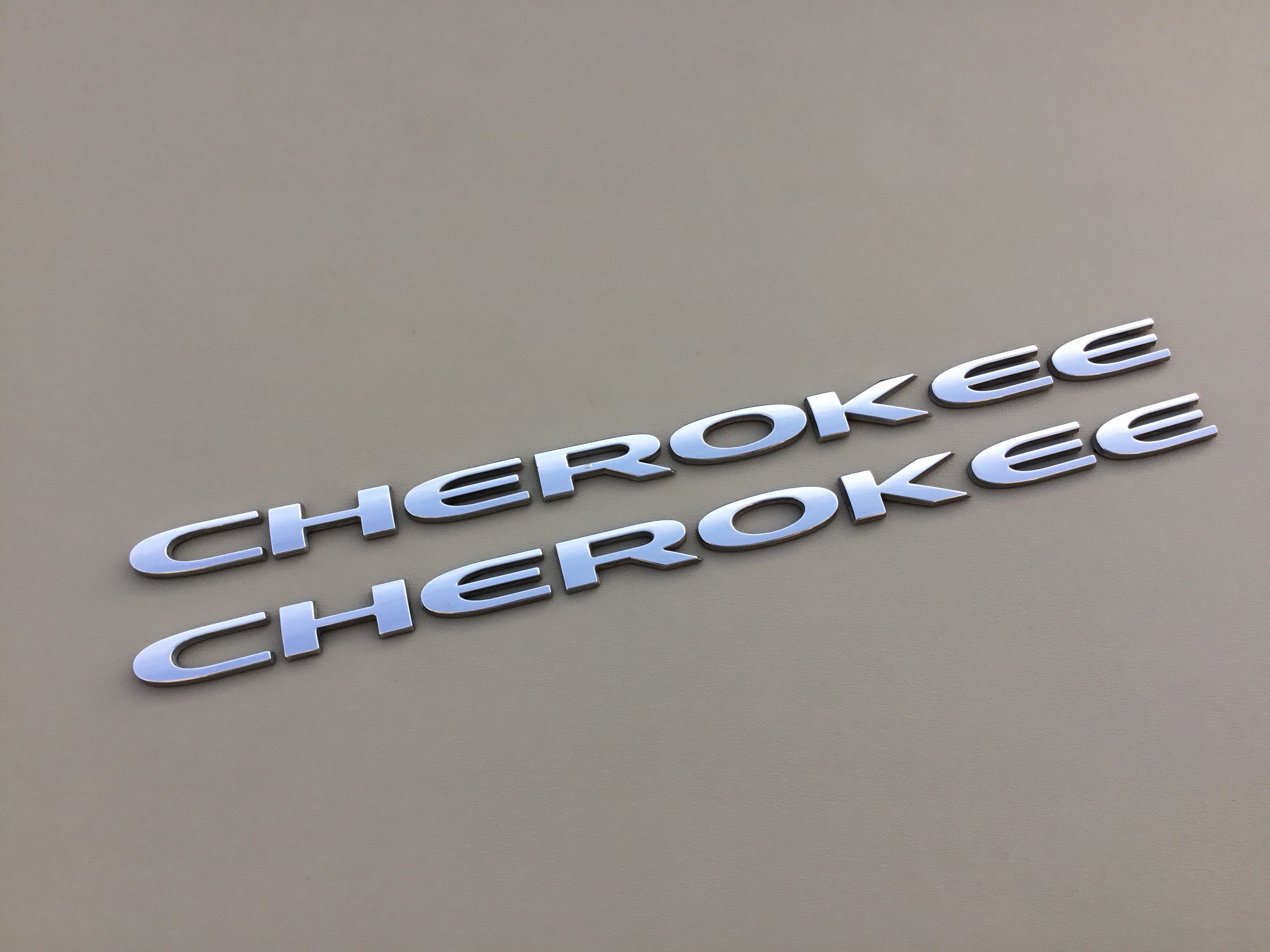 OEM Jeep Liberty Grand Cherokee Emblem Letters Badge Chrome OEM Jeep Liberty Grand Cherokee Emblem Letters Badge Chrome