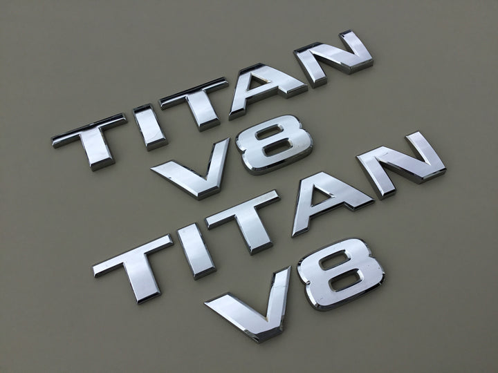 2004-2012 Nissan Titan V8 Door Emblem Set