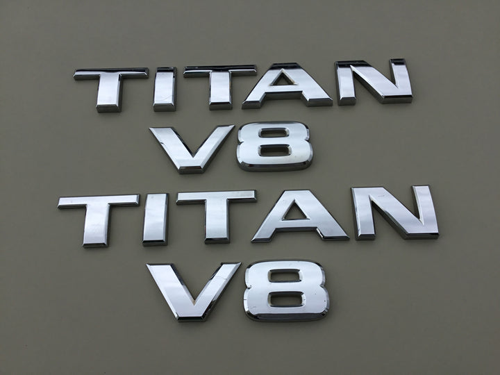 2004-2012 Nissan Titan V8 Door Emblem Set