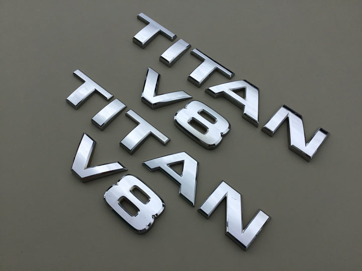 2004-2012 Nissan Titan V8 Door Emblem Set