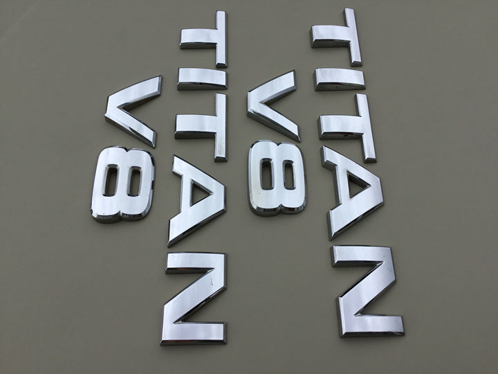 2004-2012 Nissan Titan V8 Door Emblem Set