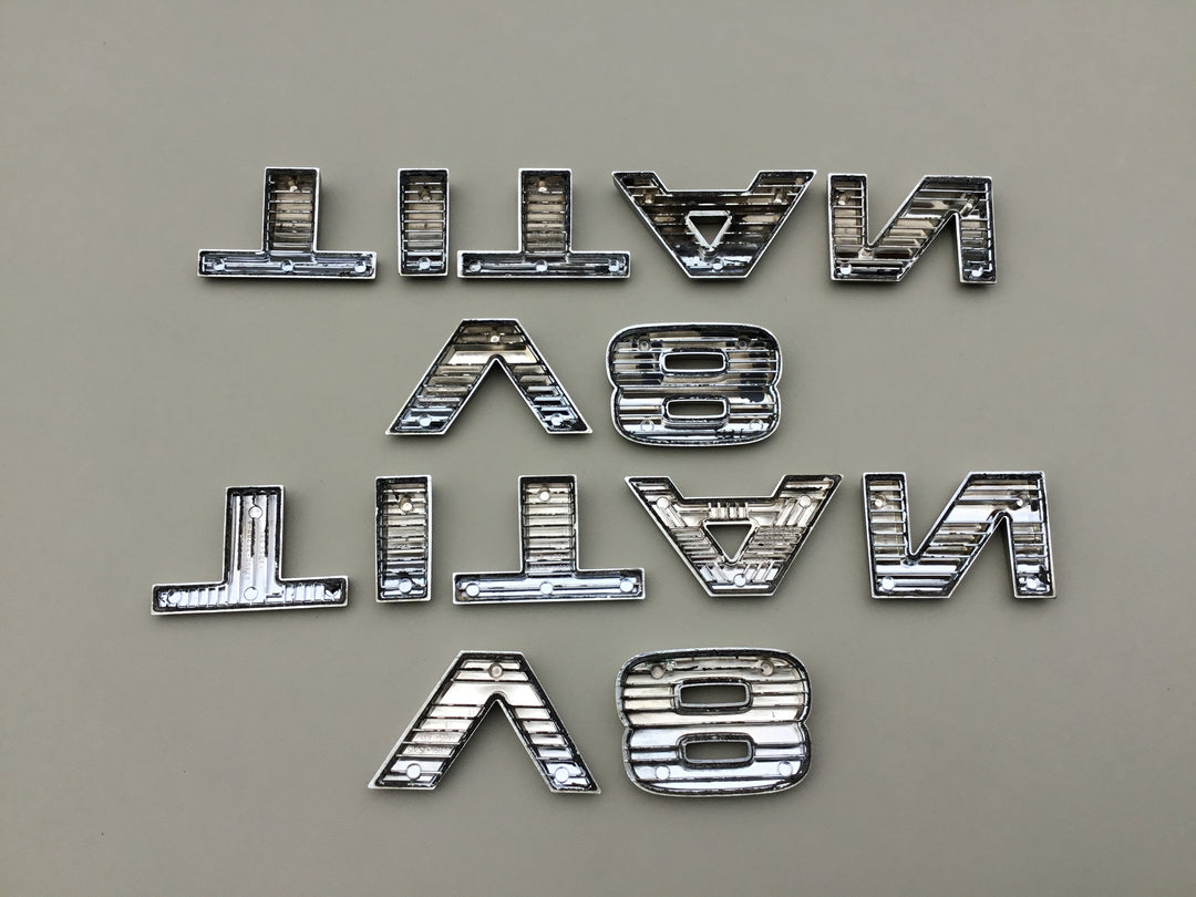 2004-2012 Nissan Titan V8 Door Emblem Set