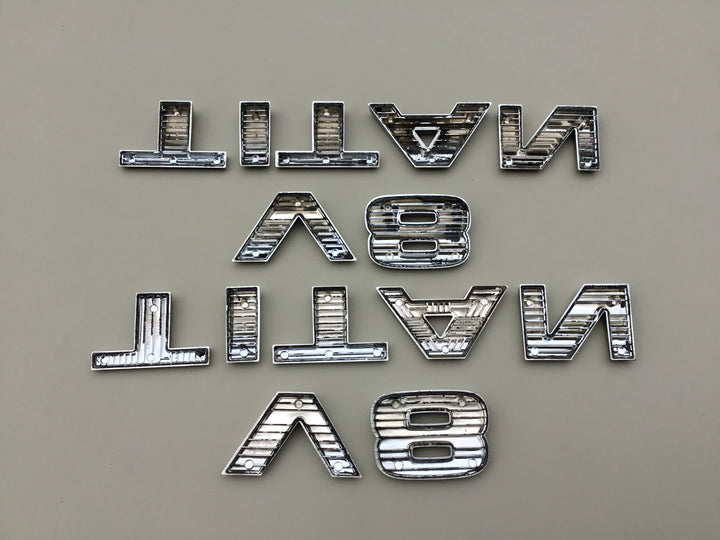 2004-2012 Nissan Titan V8 Door Emblem Set