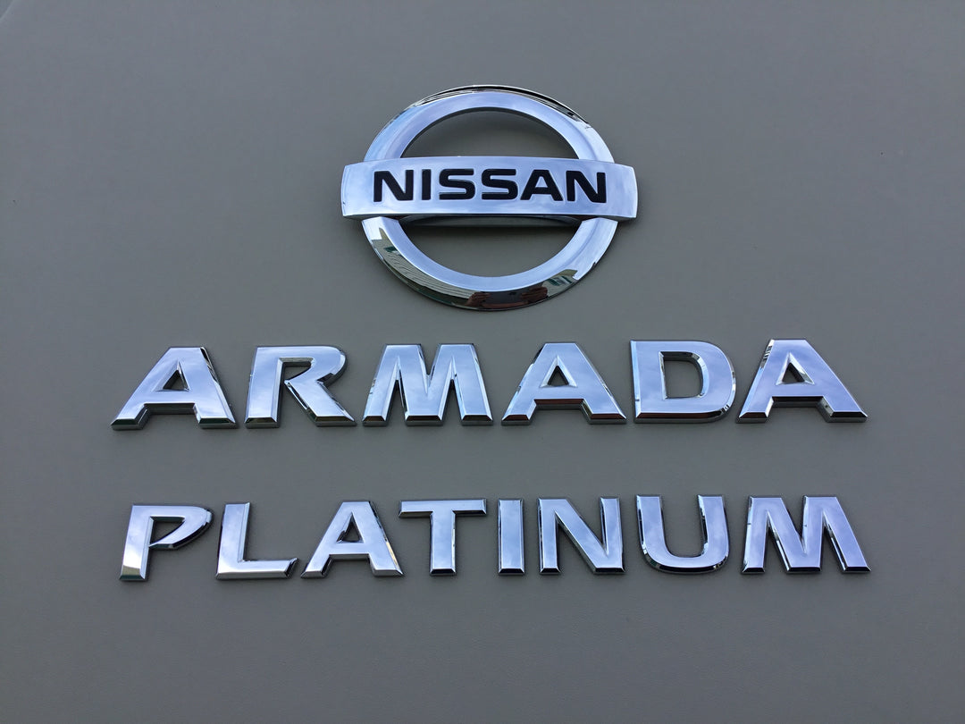 2004-2015 Nissan Armada Platinum Tailgate Emblem Set