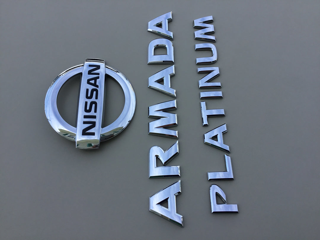 2004-2015 Nissan Armada Platinum Tailgate Emblem Set