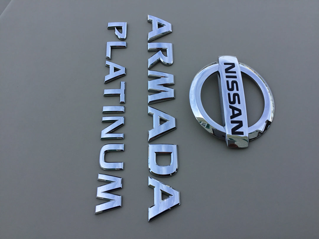 2004-2015 Nissan Armada Platinum Tailgate Emblem Set