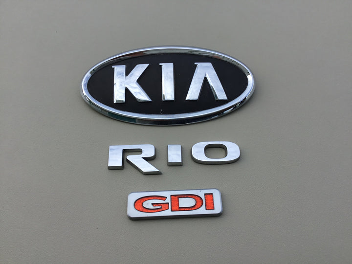 2012-2015 Kia Rio GDI Trunk Emblem Set - Emblem Dude