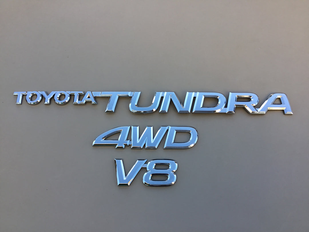 2001-2006 Toyota Tundra V8 4WD Tailgate Emblem Set