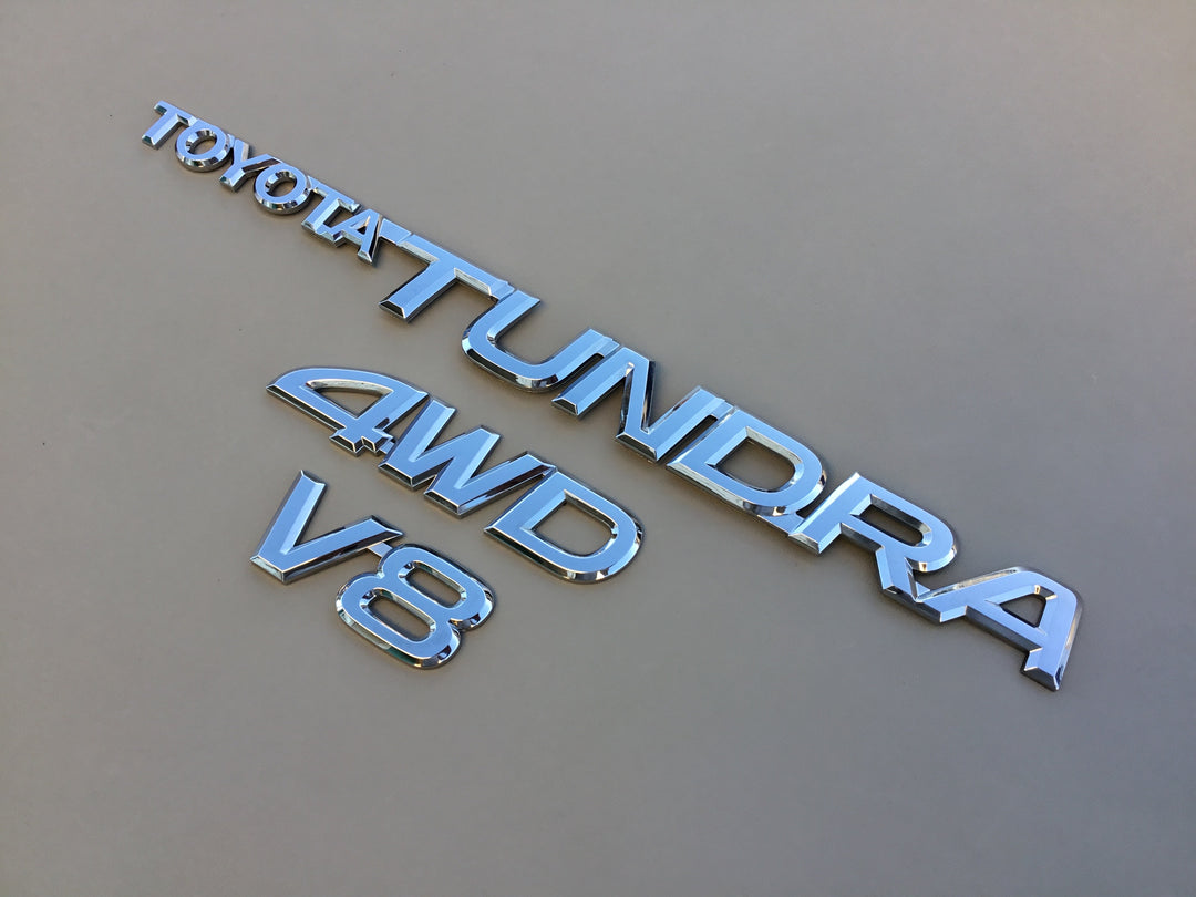 2001-2006 Toyota Tundra V8 4WD Tailgate Emblem Set