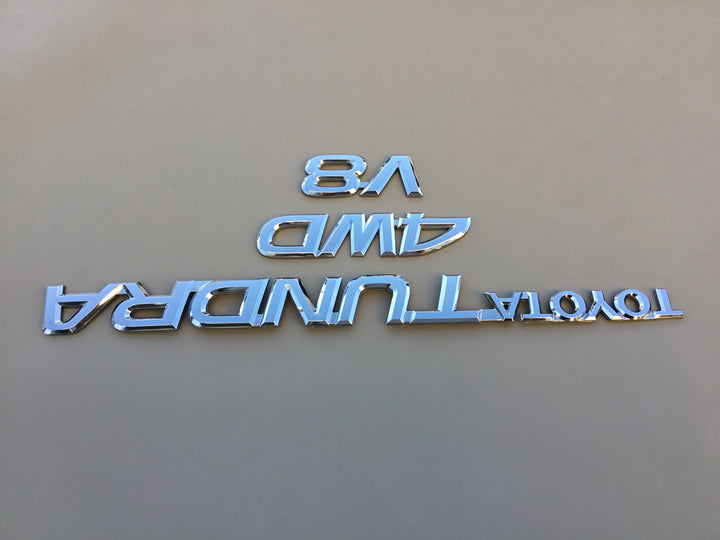 2001-2006 Toyota Tundra V8 4WD Tailgate Emblem Set