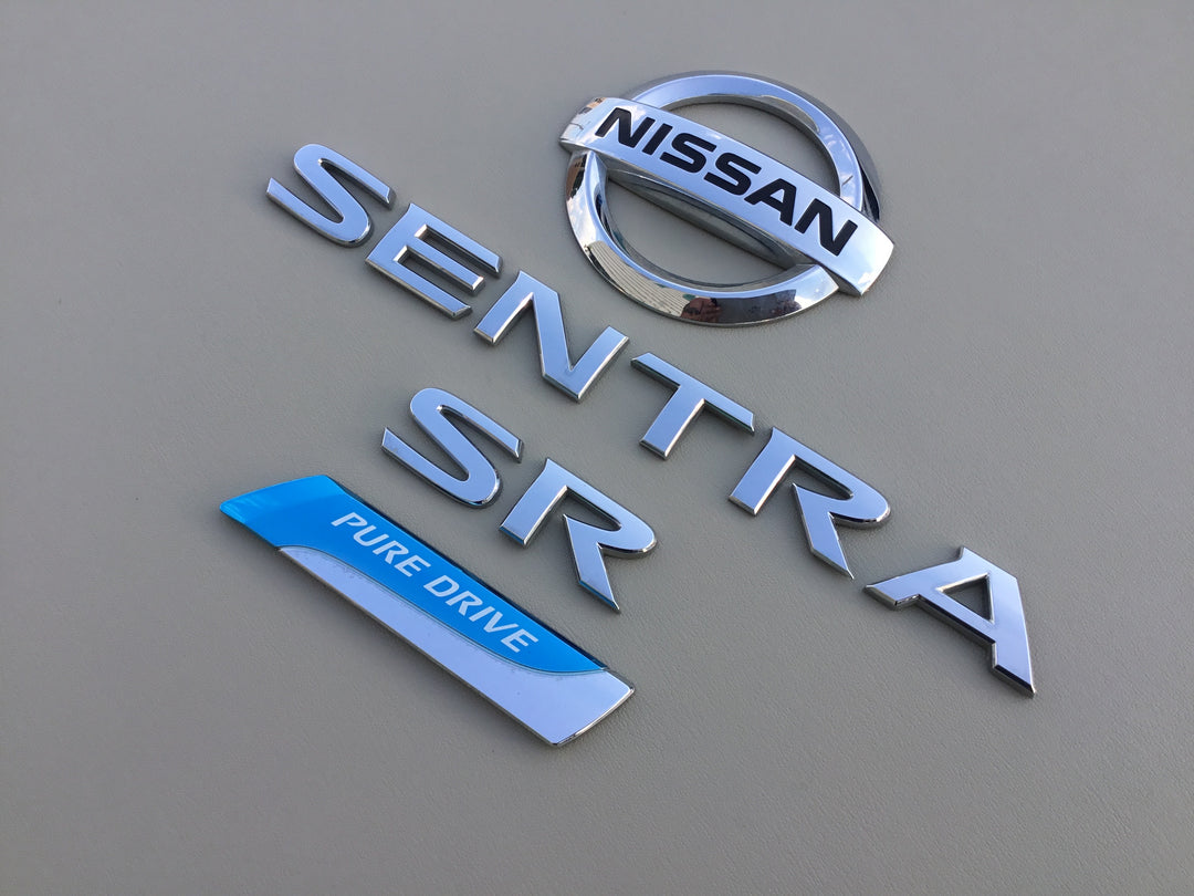 2013-2018 Nissan Sentra SR Pure Drive Trunk Emblem Set