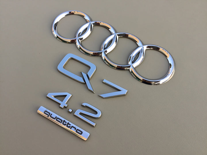 2007-2009 Audi Q7 4.2 Quattro Tailgate Emblem Set