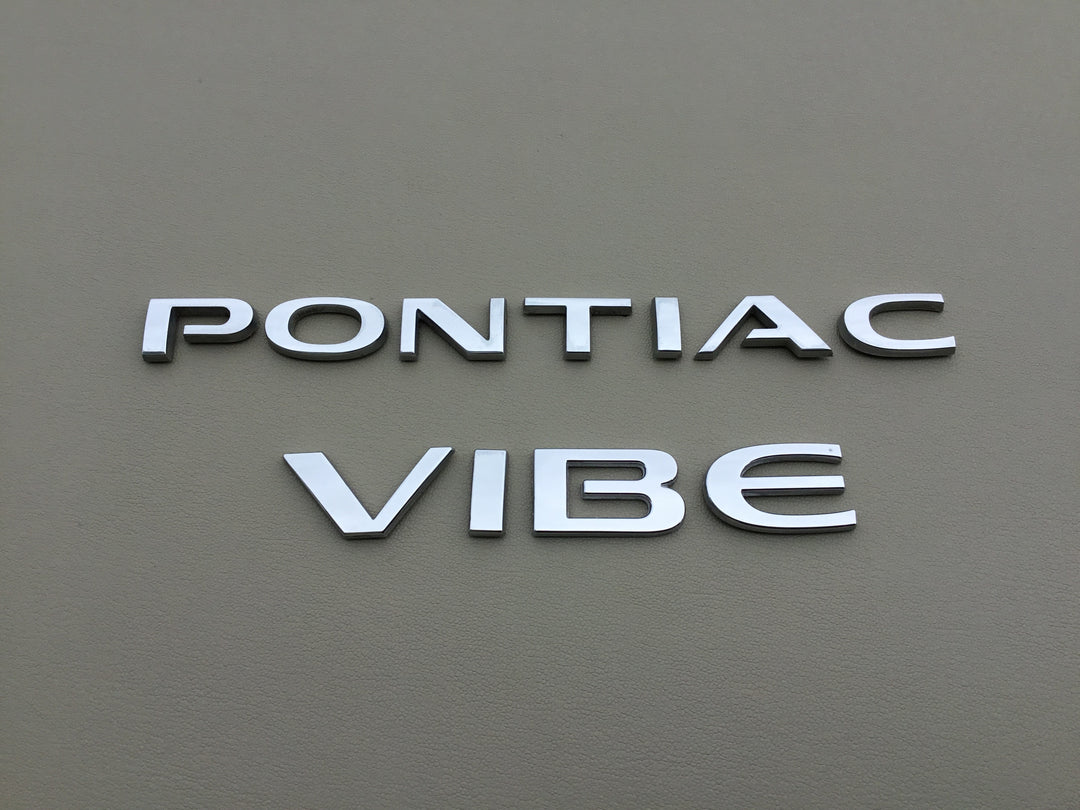 2009-2010 Pontiac Vibe Trunk Letter Emblem Set