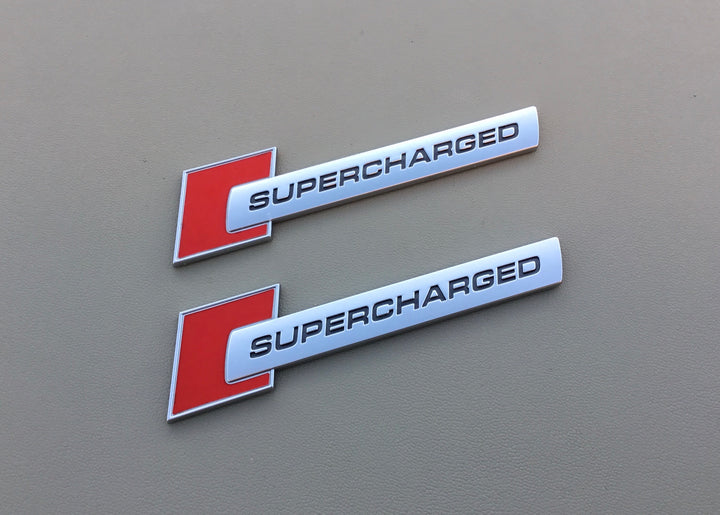 Audi A6 A7 A8 Supercharged Fender Emblem Set