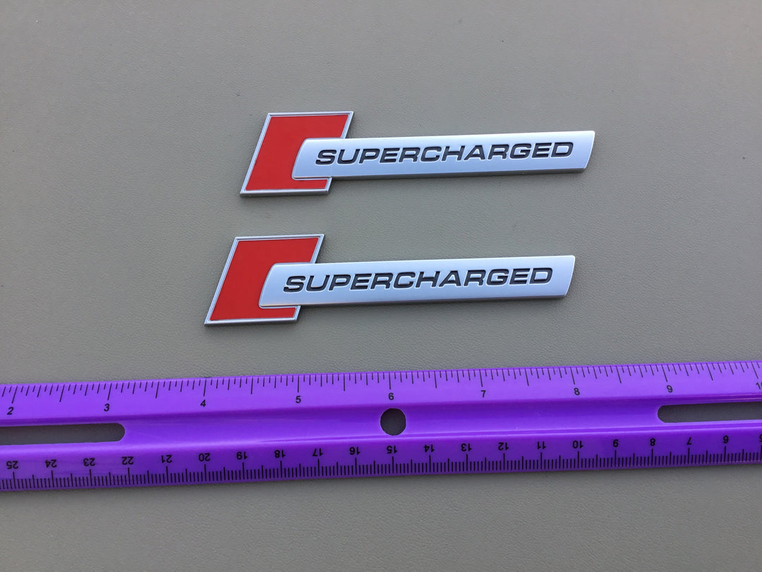 Audi A6 A7 A8 Supercharged Fender Emblem Set