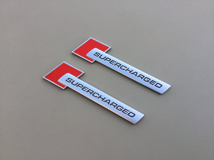 Audi A6 A7 A8 Supercharged Fender Emblem Set