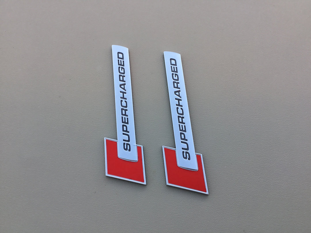 Audi A6 A7 A8 Supercharged Fender Emblem Set