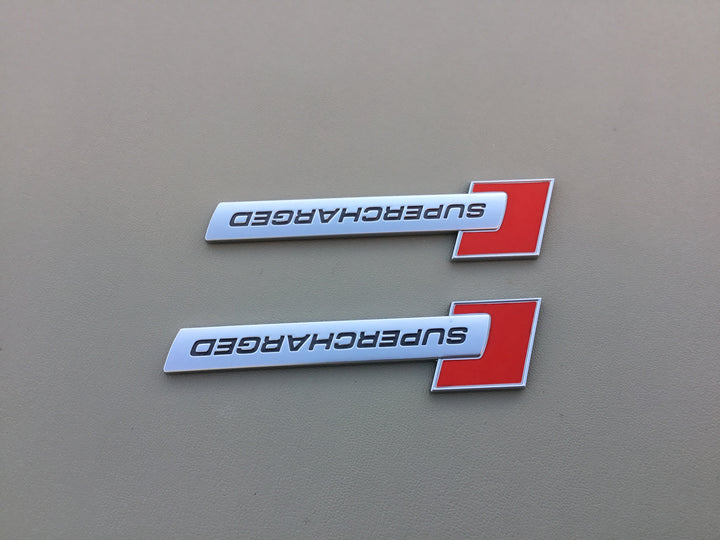 Audi A6 A7 A8 Supercharged Fender Emblem Set