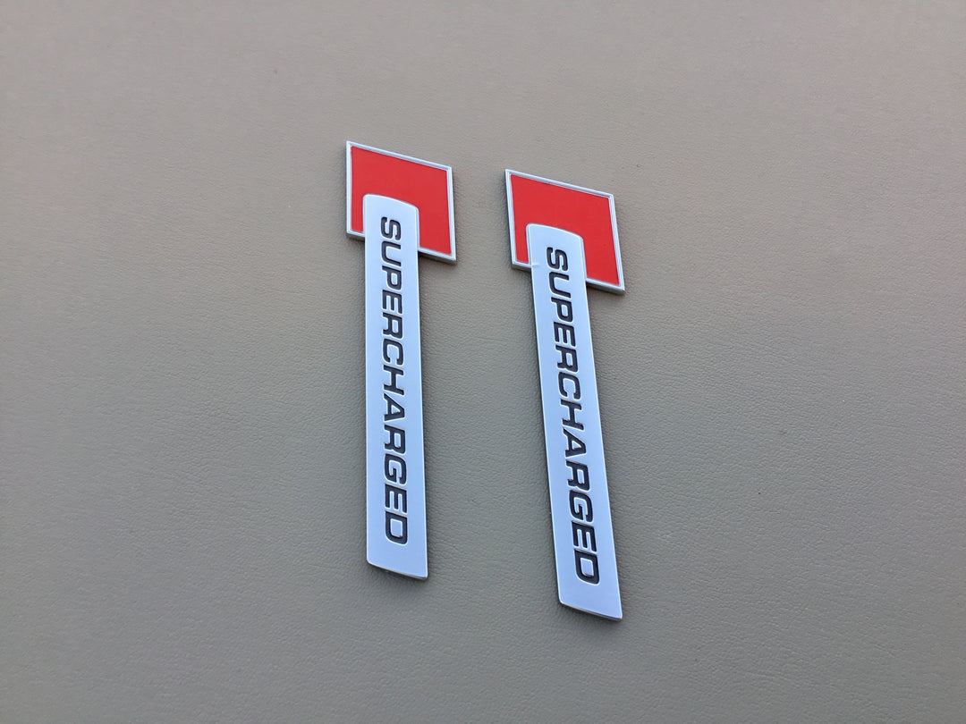 Audi A6 A7 A8 Supercharged Fender Emblem Set