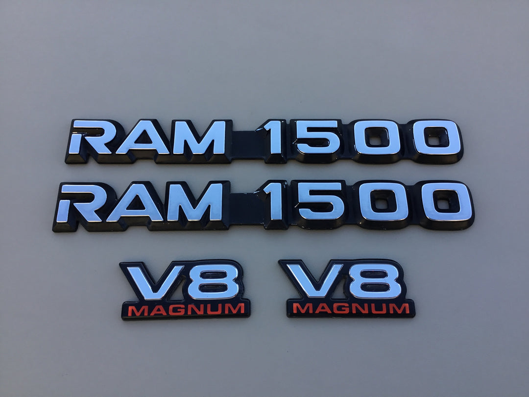 1994-2001 Dodge Ram 1500 V8 Door Emblem Set