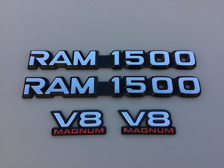 1994-2001 Dodge Ram 1500 V8 Door Emblem Set