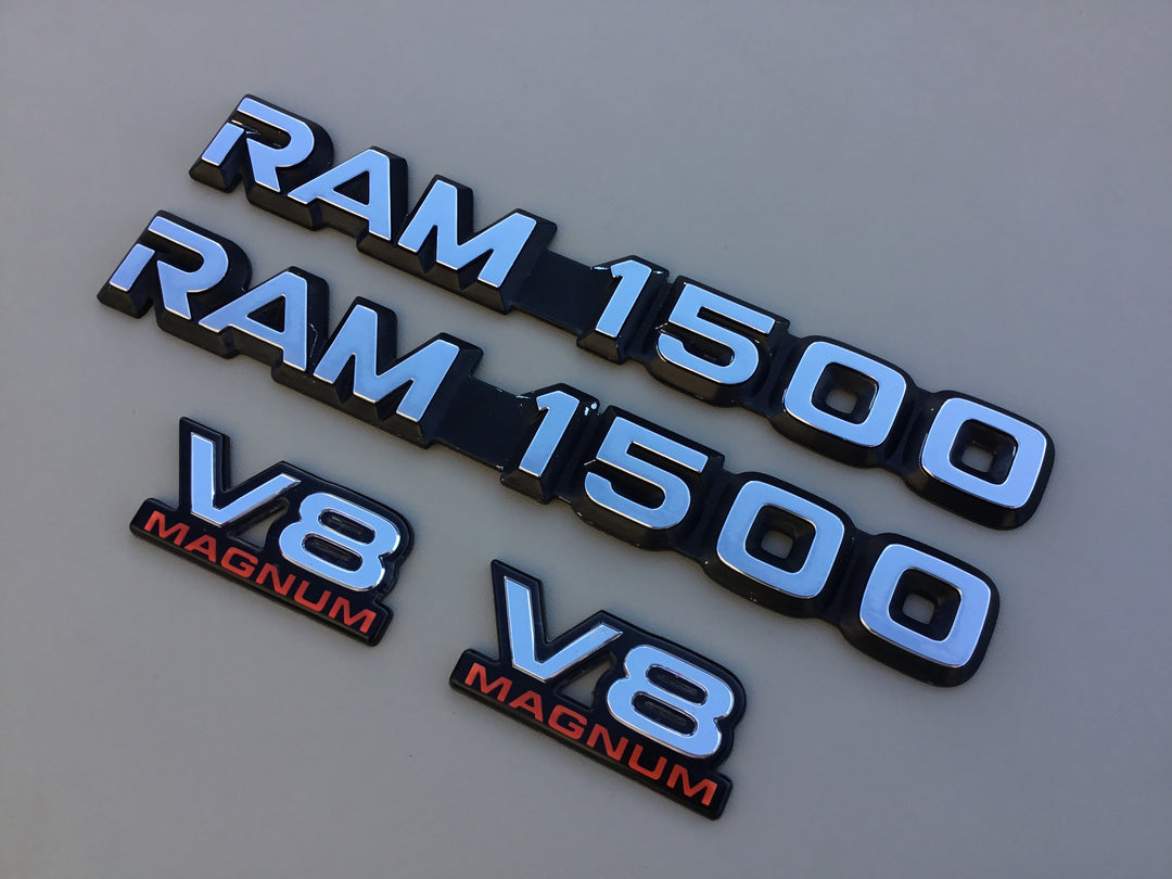 1994-2001 Dodge Ram 1500 V8 Door Emblem Set