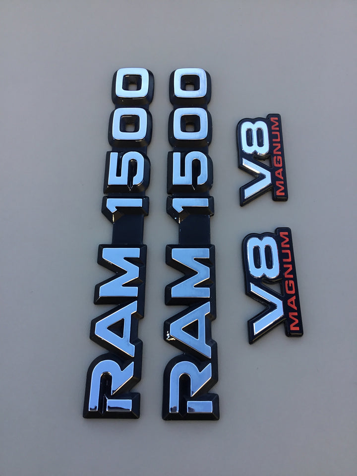 1994-2001 Dodge Ram 1500 V8 Door Emblem Set