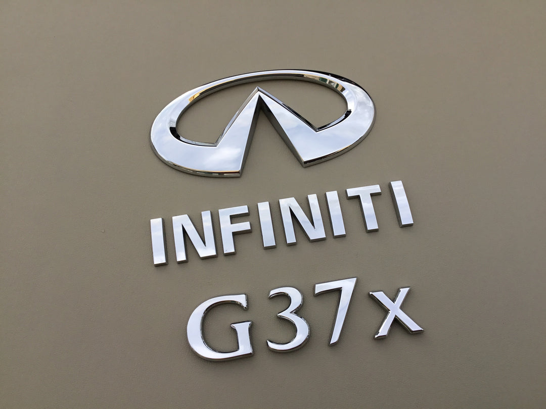 Chrome Trunk Emblem Set For 2008-2013 Infiniti G37X