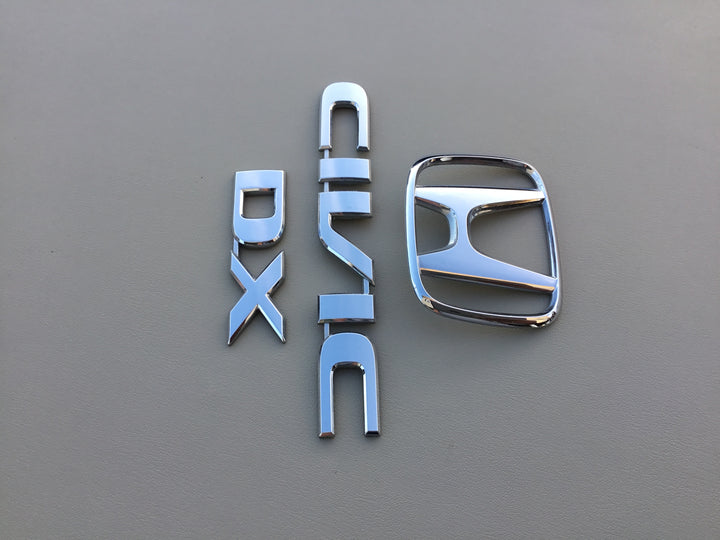 2001-2005 Honda Civic DX Trunk Emblem Set