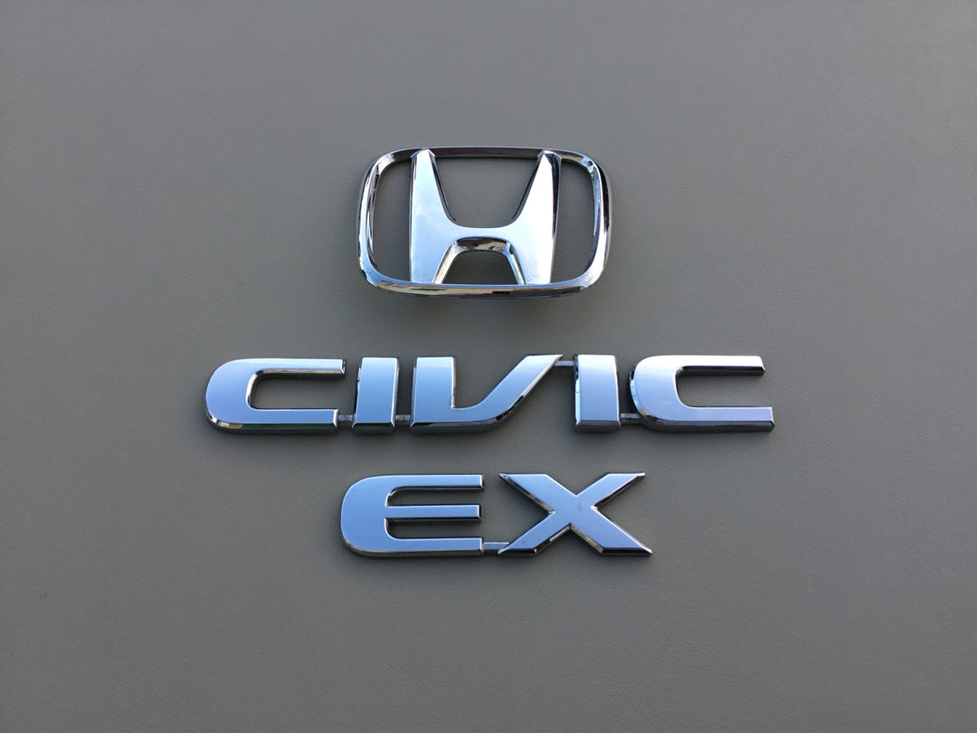 2001-2005 Honda Civic EX Sedan Trunk Emblem Set