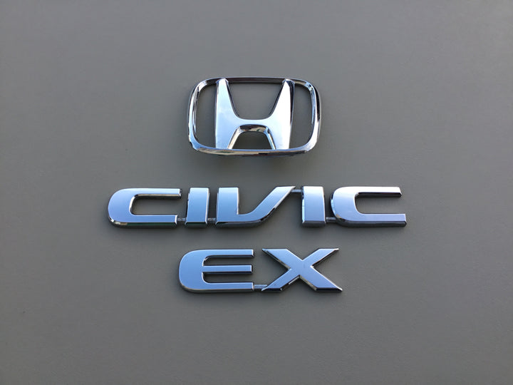 2001-2005 Honda Civic EX Sedan Trunk Emblem Set