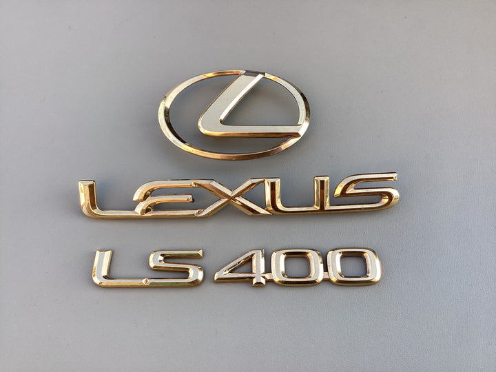 1990-1994 Lexus LS400 Trunk Emblem Set Gold