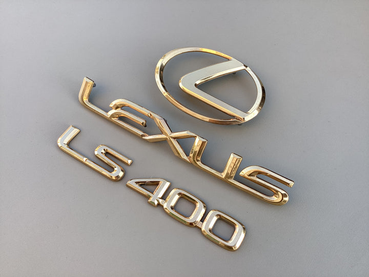 1990-1994 Lexus LS400 Trunk Emblem Set Gold