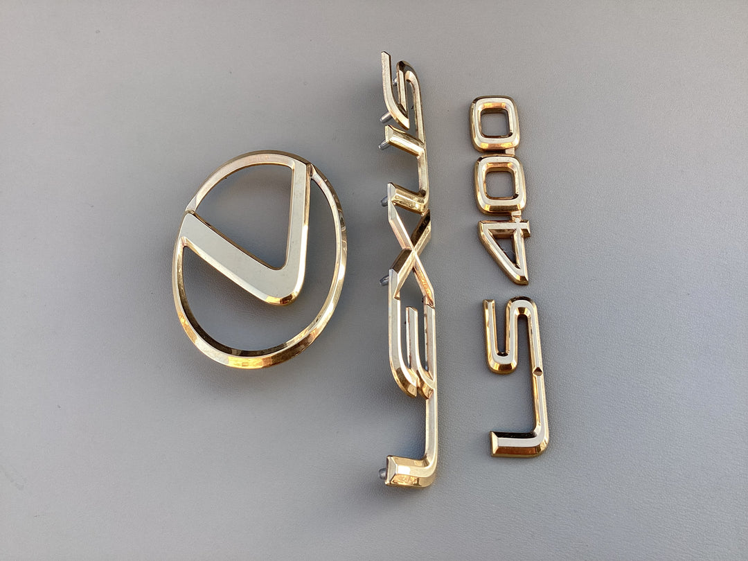 1990-1994 Lexus LS400 Trunk Emblem Set Gold