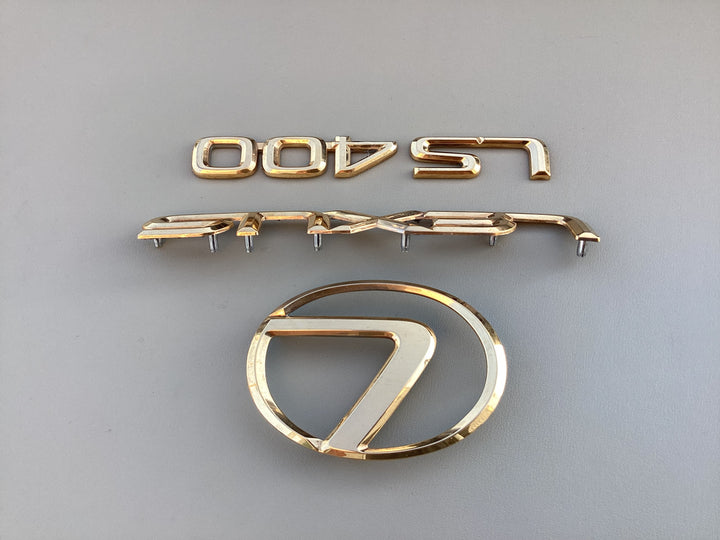 1990-1994 Lexus LS400 Trunk Emblem Set Gold
