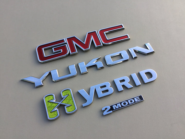 2008-2010 GMC Yukon Hybrid 2 Mode Tailgate Emblem Set