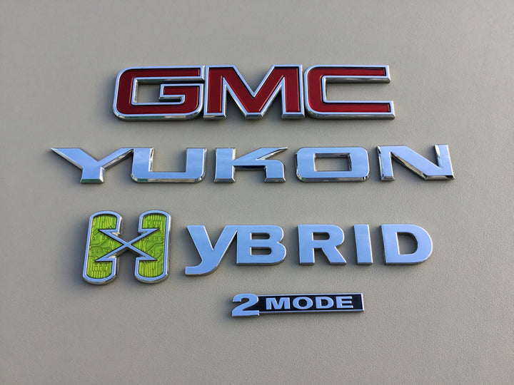 2008-2010 GMC Yukon Hybrid 2 Mode Tailgate Emblem Set