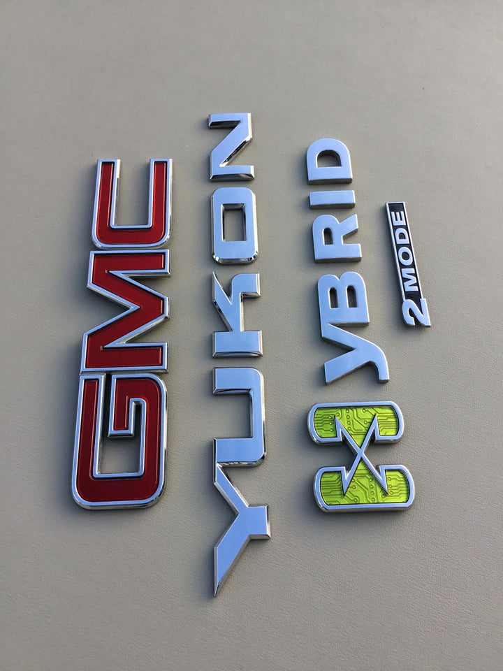 2008-2010 GMC Yukon Hybrid 2 Mode Tailgate Emblem Set