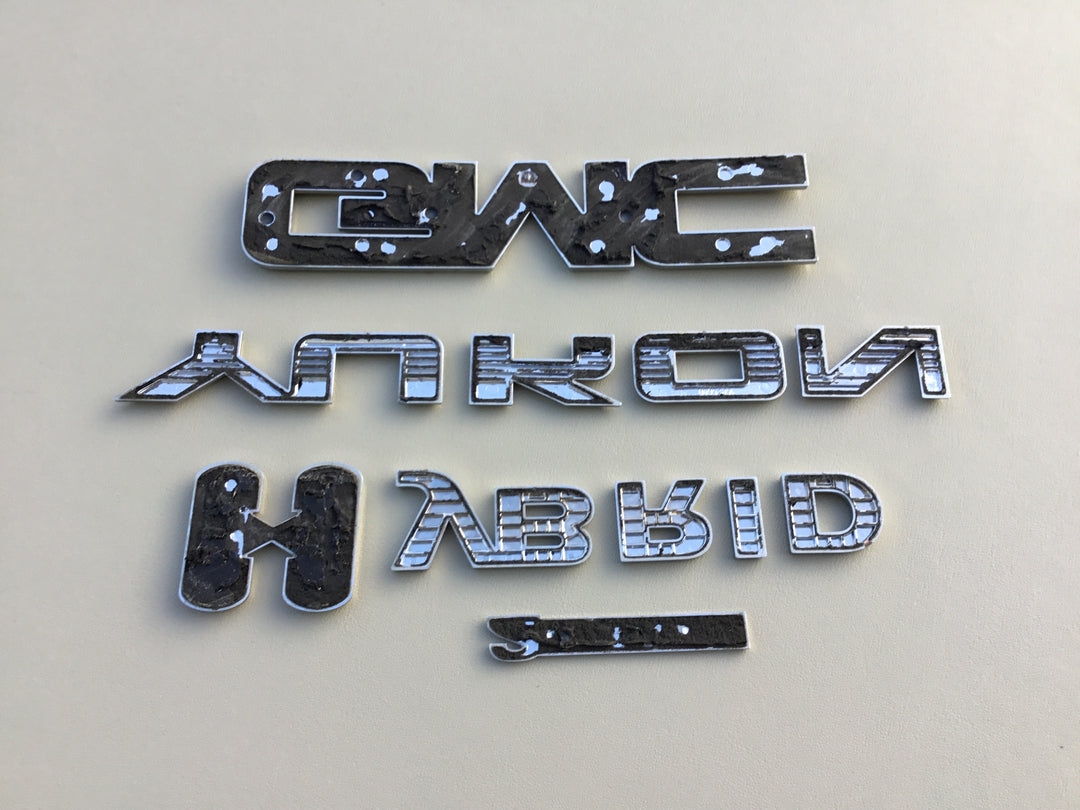 2008-2010 GMC Yukon Hybrid 2 Mode Tailgate Emblem Set