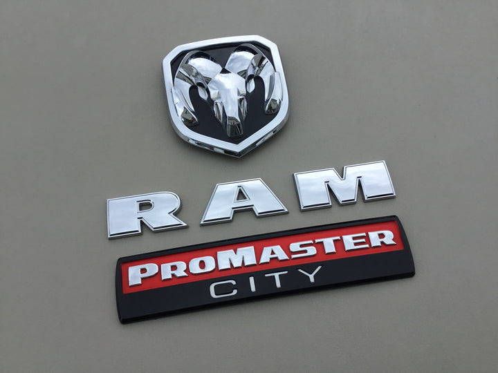 2015-2022 Dodge Ram ProMaster City Tailgate Emblem Set