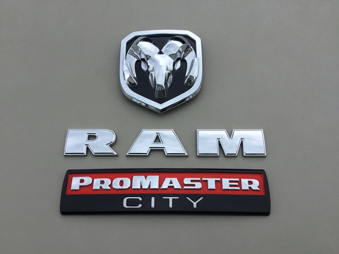 2015-2022 Dodge Ram ProMaster City Tailgate Emblem Set