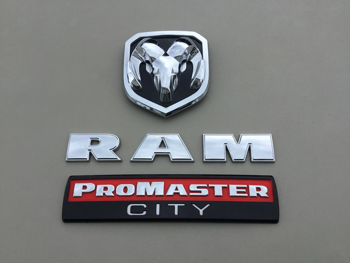 2015-2022 Dodge Ram ProMaster City Tailgate Emblem Set