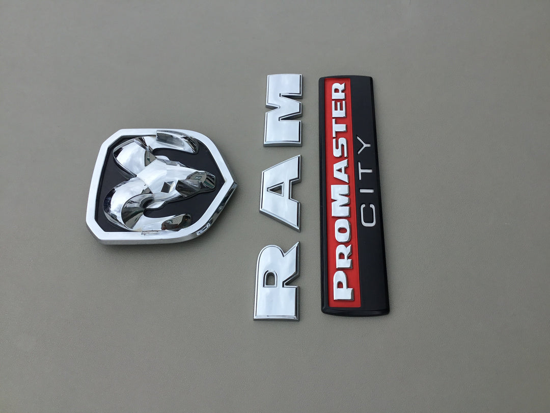 2015-2022 Dodge Ram ProMaster City Tailgate Emblem Set