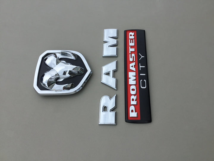 2015-2022 Dodge Ram ProMaster City Tailgate Emblem Set