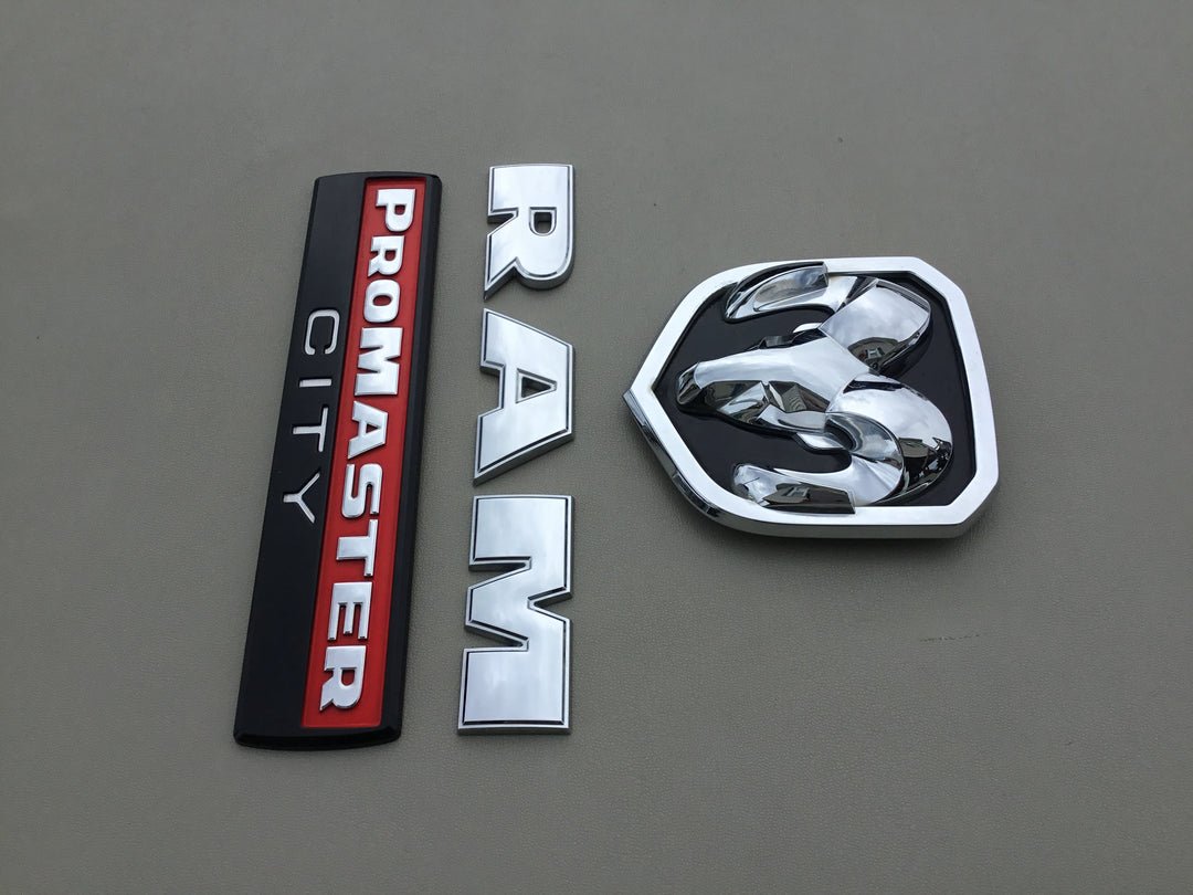 2015-2022 Dodge Ram ProMaster City Tailgate Emblem Set