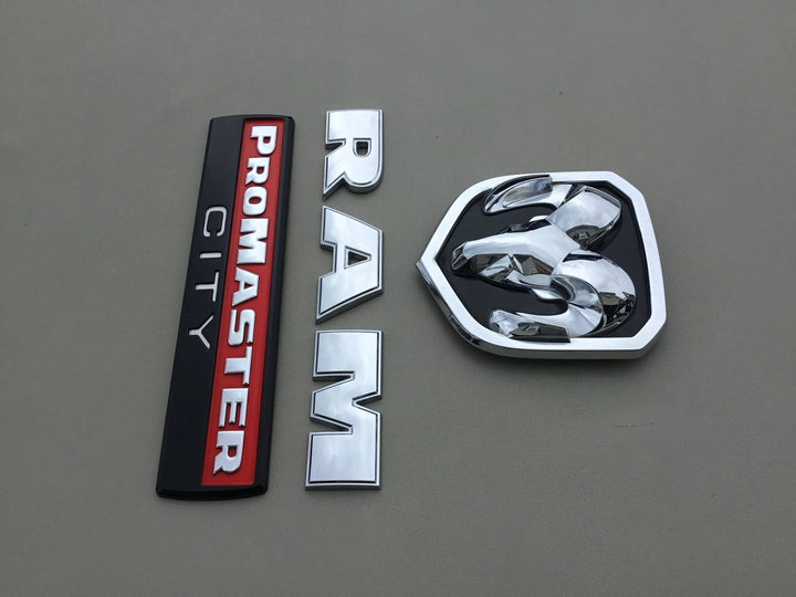 2015-2022 Dodge Ram ProMaster City Tailgate Emblem Set
