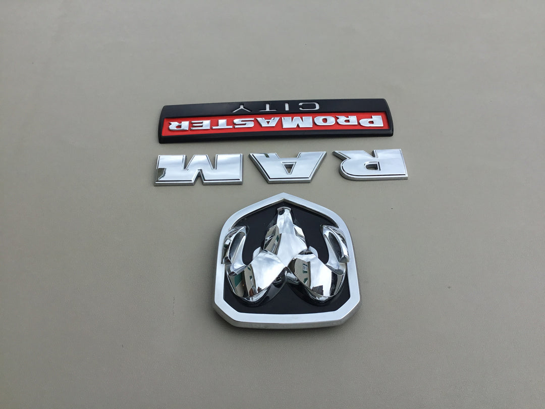 2015-2022 Dodge Ram ProMaster City Tailgate Emblem Set