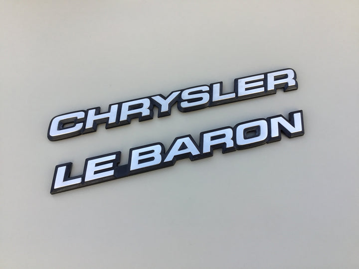 1987-1991 Chrysler LeBaron Trunk Emblem Set