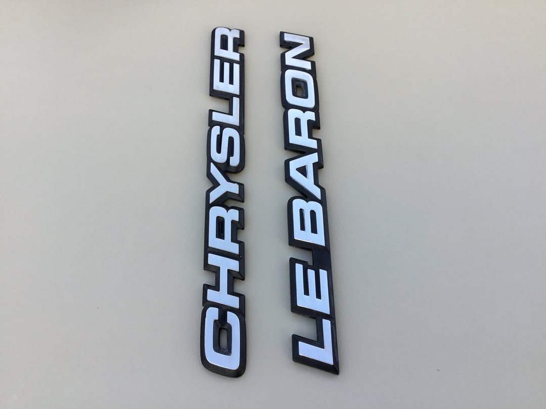 1987-1991 Chrysler LeBaron Trunk Emblem Set