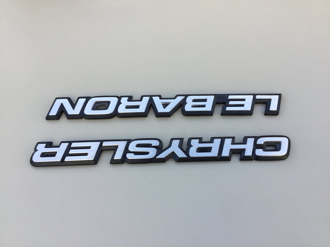 1987-1991 Chrysler LeBaron Trunk Emblem Set